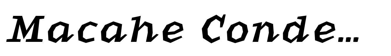 Macahe Condensed Medium Italic